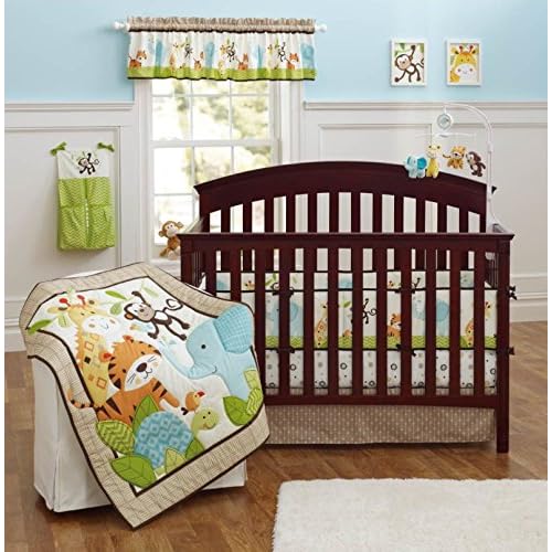 Elephant Monkey 9pcs Crib Set Baby Bedding Set Crib Bedding Set