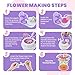 windpaint Toys for Girls 3 4 5 6 7 8 9 10 Years Old, DIY Craft Kits for Kids, Fabric Flower Bouquets for Girls Gifts, Educational Learning Detective Toys for Toddler Kids,Birthdays Gifts (Purple)