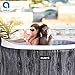 JLeisure 3-Person Inflatable Hot Tub Spa w/Control Panel, Cover & Accessories, Greywood