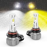SEALIGHT フォグランプ HB4 led フォグ 9006 hb4「2024 超爆光 15000LM 0%空洞率 メモリー機能 自動補正 360度角度調整」 2色切り替え ledフォグライト バルブ イエロー/ホワイト IP68防水 キャンセラー内蔵 無極性 信頼性テスト CSP1860チップ 50W 12v 車検対応 電球交換 ファンレス 日本語説明書付 2個セット