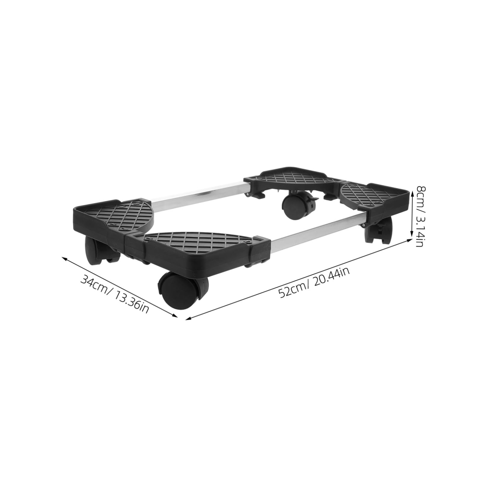 VILLCASE Soporte de CPU con Ruedas, Base para Torre de Computadora, Negro, de PP y Acero Inoxidable, Longitud Ajustable, para Oficina y Hogar