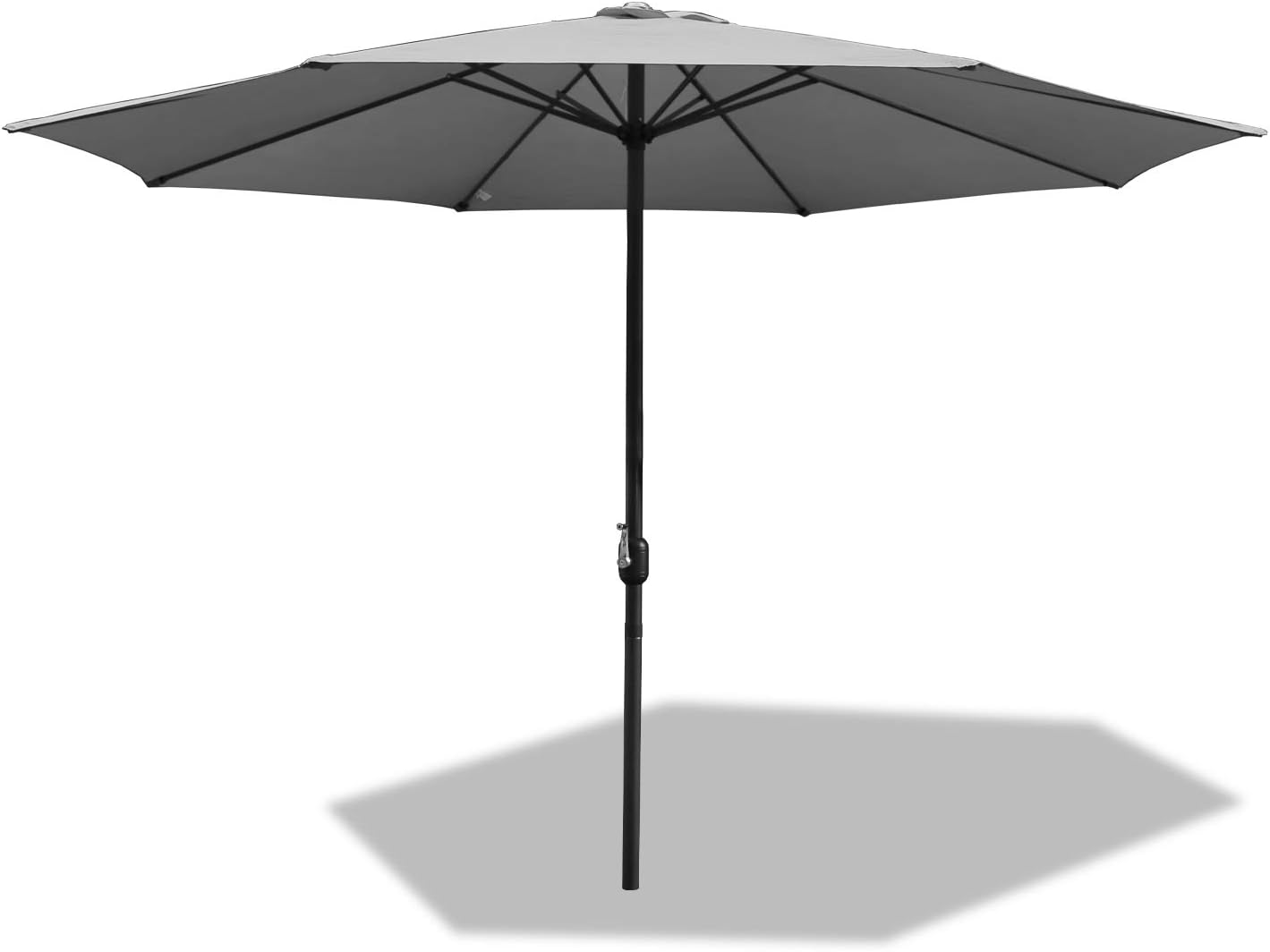 BMOT - Parasol Hexagonal Garden 3,5 Metros - Mástil de ALU 48 mm - Color Gris