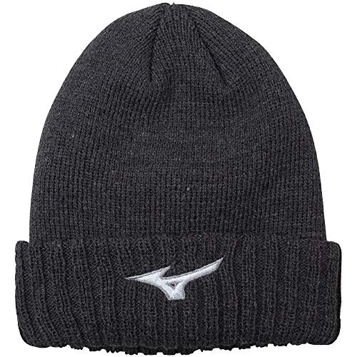 ［ミズノ］ トレーニングウエア ニットキャップ 32JW8500 チャコール×マイクロチップ 日本 F (FREE サイズ)