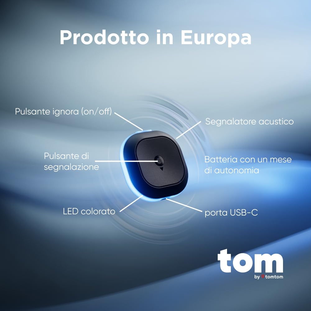 TomTom Segnalatore Autovelox - Senza Abbonamento | Tom by TT Premium Pack
