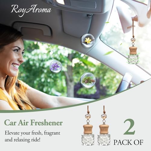 Image of RoyAroma Eco-Friendly Car Air Freshener Diffuser,Hanging Car Diffuser 2-Pack, Natural Essential Oil Car Perfume, Long Lasting Scent for Auto & Home | Cologne