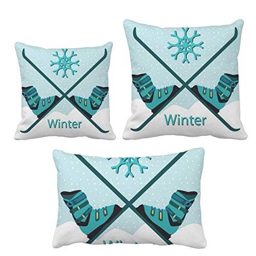 Coussin de ski aquarelle DIYthinker déco chalet - 2