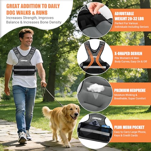 Adjustable Weighted Vest Women, 20-32 Lb Ruck Vest with 6 Ironsand weights - image 2