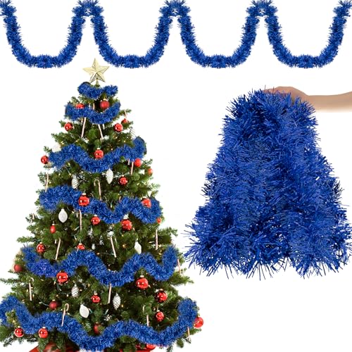 Aitsite 20M/Pack of 10 Lametta Weihnachtsbaum, Lametta Blau...