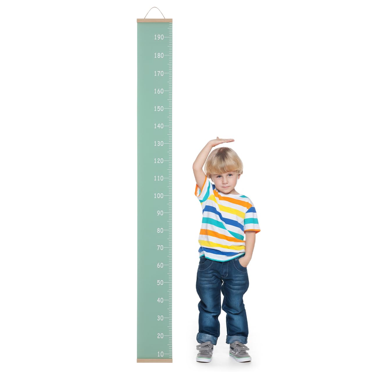 TOYANDONA Kinder Messleiste Messlatte Meßlatte Wachstumsmesser Höhe Lineal Anhänger Wohnkultur Wandtattoo Wanddeko Wandbild für Mädchen Junge Kinderzimmer Wohnzimmer Weihnachtsdeko