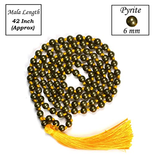 Image of Reiki Crystal Products Natural Reiki Feng-Shui Mala Necklace 6 mm Crystal Stone 108 Bead Jaap Mala for Men and Women