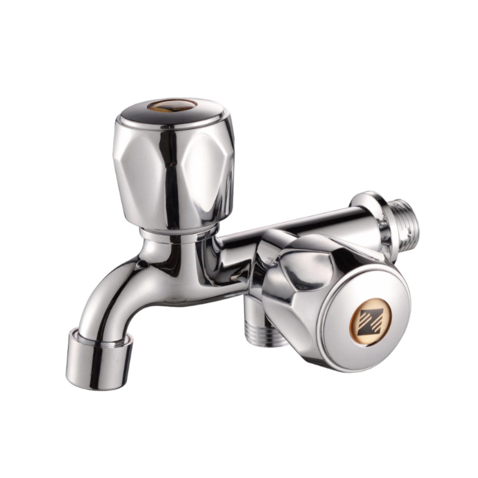 Zambuph Emergency Faucet Tap Wall Mounted G1/2 Water Faucet with Dual Outlet Balcony Gardens 20 Mm Ma Balcony Mop Sink Taps Garden Tap Single Cold Laundry