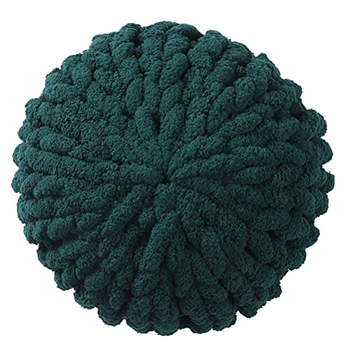 Chenille Chunky Yarn Arm Knitting Thick Bulky Diy For Knit Blanket Cushion Bed Sofa Home Decor (Dark Green, 250G/0.55 Lb, 24 Yards) #TOP4