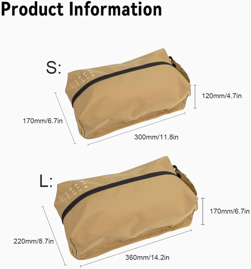 Outdoor Camping Hiking Travel Ox Cloth Shoes Storage Bag Portable Lightweight Waterproof Shoes Storage Bag with Handle
