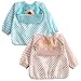 Happy Cherry - Delantal Babero Infantil Impermeable para Niños Niñas con Manga Larga Escolar DIY Delantal EVA para Pintar Comer 18 meses-2 años