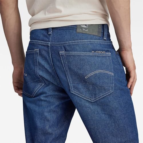 G-Star Raw Men's 3301 Straight Fit Jean in Cyclo Stretch Denim, Blue (Worn in Blue Mine 51001-d503-g110), 30W x 34L4