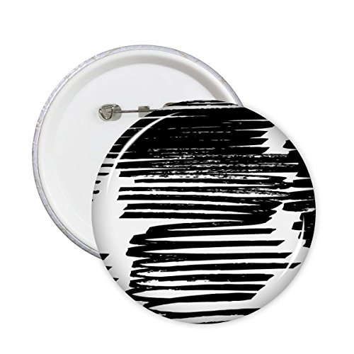 Badge bouton rond x5 DIYthinker à motif de ligne irrégulière multicolore