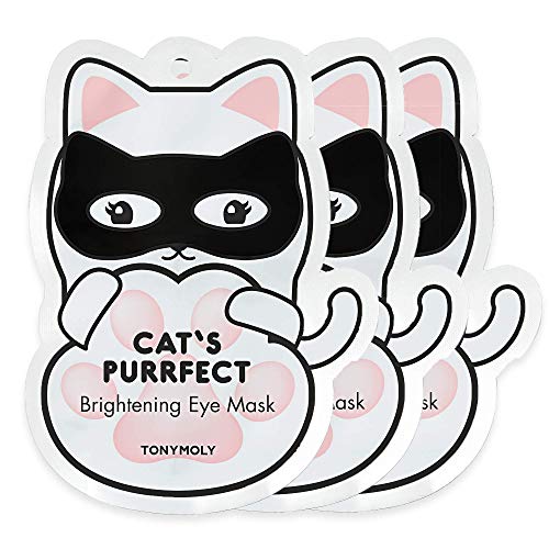 TONYMOLY Cat's Purrfect Eye Mask – Hydrating & Strengthening Under Eye Patches with Milk Protein, Soothes Puffiness, Dark Circles & Fine Lines, 3 ct