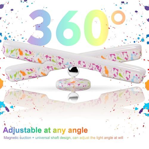 Image of Benreom 2 Pack Wireless Vanity Lights for Mirror, Rechargeable Battery Operated Makeup Light, Adjustable Color Brightness & Angle Light Bar, Magnetic Stick on LED Lighting Bathroom Decor Accessories