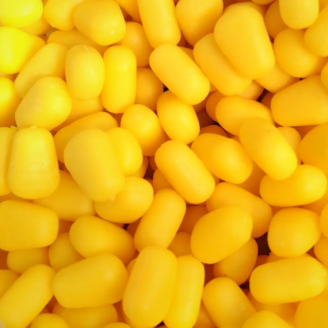 End Tackle Pop-Up Artificial Maize - Corn Bait, Buoyant, for Carp Fishing (50, Yellow, Maize)