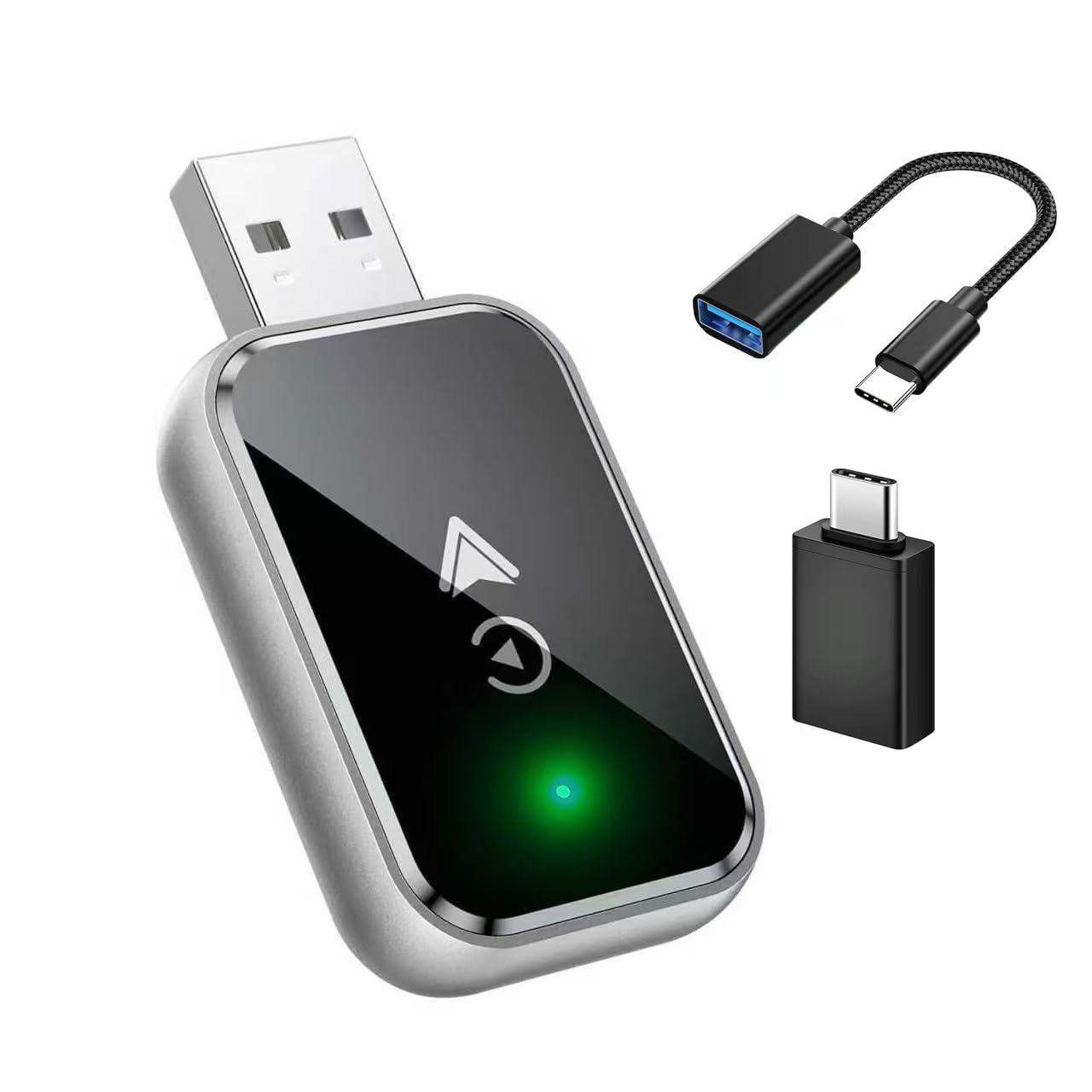 Adattatore CarPlay Wireless per BMW X1 2017 2018 2019 2020 2021 2022 2023 2024, Adattatore Wireless Auto Converte Il Cavo in Wireless, 2-in-1 Plug And Play