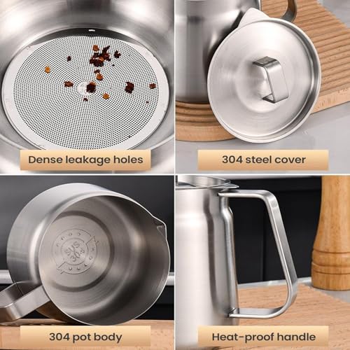 Recipiente de almacenamiento de grasa para cocina de apartamento 5