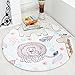 diametro 90 cm Tappetino da gioco per bambini, rotondo, lavabile, per gattonare, per infermiere, antiscivolo, ideale per la palestra, per giocare a piedi, sedie, cuscini, motivo animali città