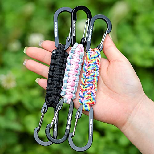 Werewolves 3 Pack Paracord Keychain Carabiner, Paracord Lanyard Clip For Backpacks, Paracord Carabiner Clip For Men Women #TOP6