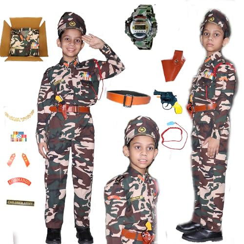 SCRIPTURE Fancy Dress Army costumes for kids |Indian Army, Police, BSF & Subhash Chandra Bose costumes for boys & girls fancy dress costumes for school function