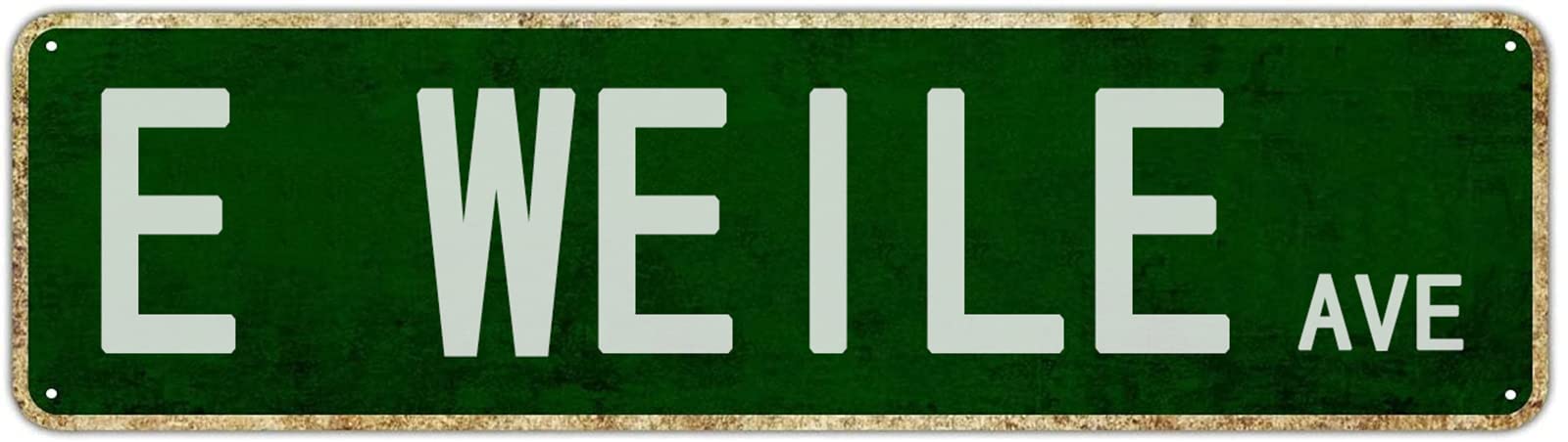 E Weile Avenue Retro Tin Signs Aluminum Metal Sign Quotes Home Kitchen Pub Club Wall Yard Outdoor Porch Decor 4x16 Inch