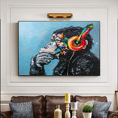 Affiche gorille à lunettes pour intérieur urbain et branché