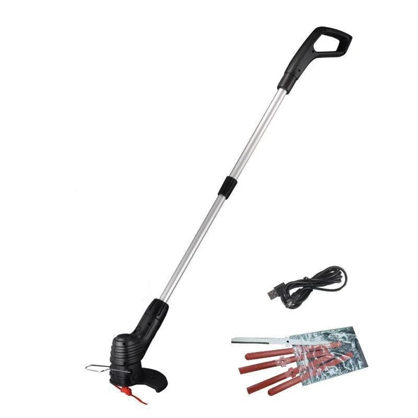 Tosaerba Elettrico da Giardino Tosaerba a Batteria Mangiatore di Erbacce, Tosaerba Elettrico Impermeabile Attrezzi da Giardinaggio