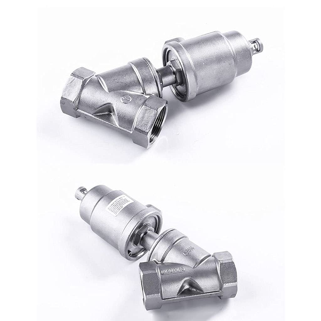 1/2" 3/4" 1" Zoll pneumatisches Sitzventil aus Edelstahl - Eckventil mit hohem Durchfluss und PTFE-Dichtung, normalerweise geschlossen, 1,6 MPa(Normally Open 1/2In)