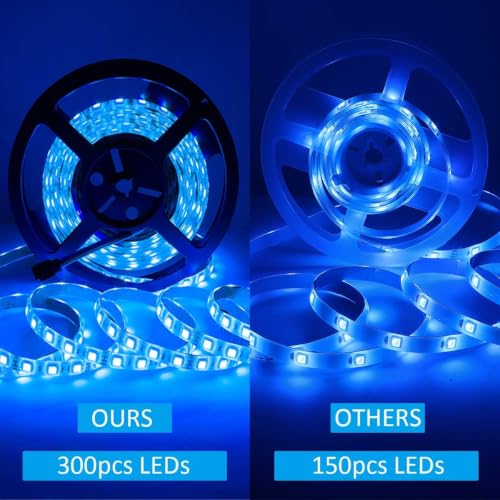 Image of SUPERNIGHT 5050 RGB LED Strip Lights-16.4ft 300 LEDs, Color Changing LED Lights for Valentine, Wedding Sparklers, Christmas Lights, Indoor Decoration (Pack of 2)