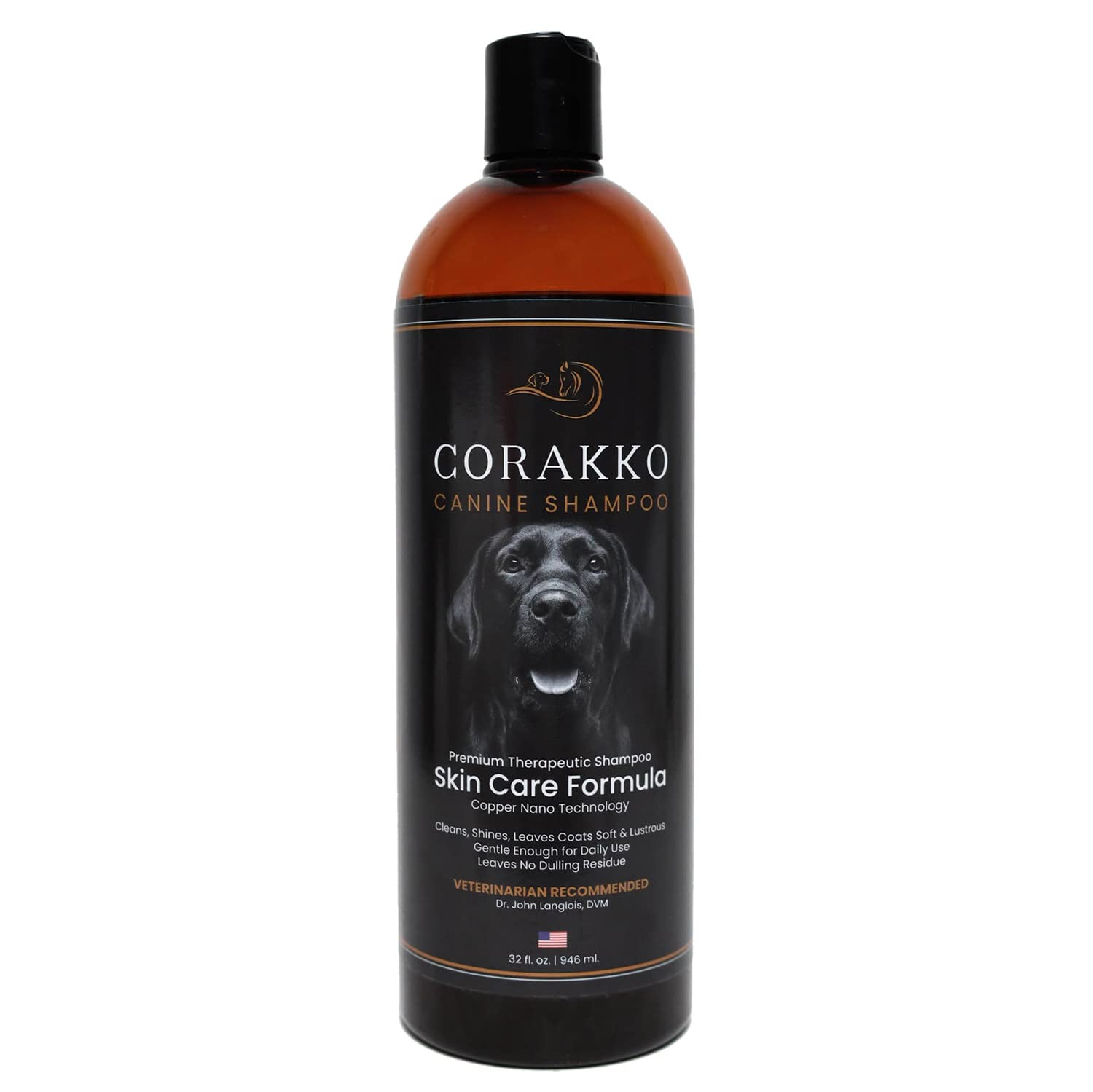 Corakko - Dog Shampoo for Allergies & Itching - Premium Therapeutic Skin Care Formula - Nano-Copper Technology - Conditions & Cleanses Leaving Coat Moisturized & Nourished with a Healthy Shine - 32oz