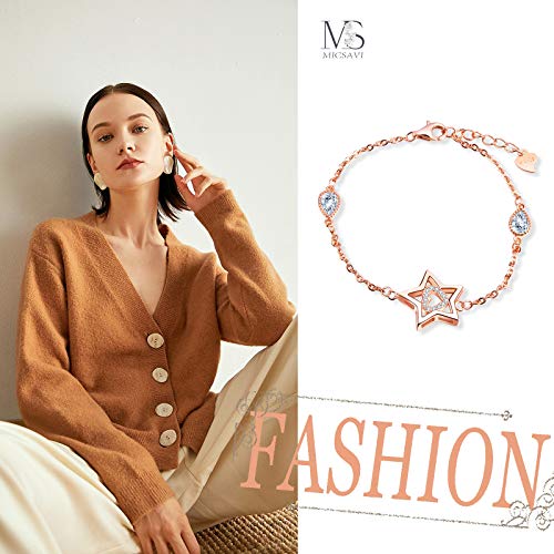 MICSAVI Bracciale da donna con stelle in argento