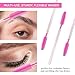 Apothie 50 Pieces Silicone Disposable Mascara Eyelash Wands - Eyebrow & Lash Extension Spoolie Brushes, Comb Separator, Microblading Tool, Applicator (50 Brushes, Pink Crystal)