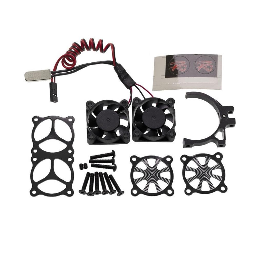 2023 1 Set Motor Heatsink Cooling Fan with Thermal Sensor for Axial (540 550 3650 3660 Motors 1/10 RC Car SCX10) Accessories Spare Part