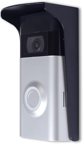 Cubierta de lluvia para timbre de puerta, cubierta antirreflejos, protección solar de acero para anillo 1234 (Pro Max)