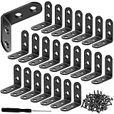 Wopanxye Eckwinkel, 16 x 50 mm, rechtwinklig L-förmig verstärkte Metallstreben, Edelstahl Befestigung, Reparaturverbinder für Möbel, Betttische, Fensterregale, Möbeln, Regalen
