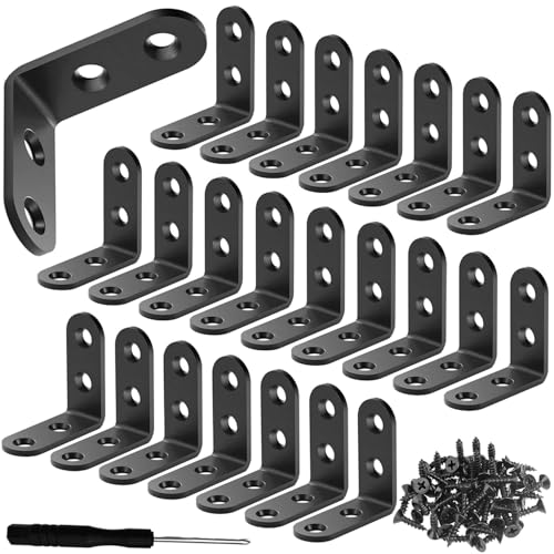 Wopanxye Eckwinkel, 16 x 50 mm, rechtwinklig L-förmig verstärkte Metallstreben, Edelstahl Befestigung, Reparaturverbinder für Möbel, Betttische, Fensterregale, Möbeln, Regalen