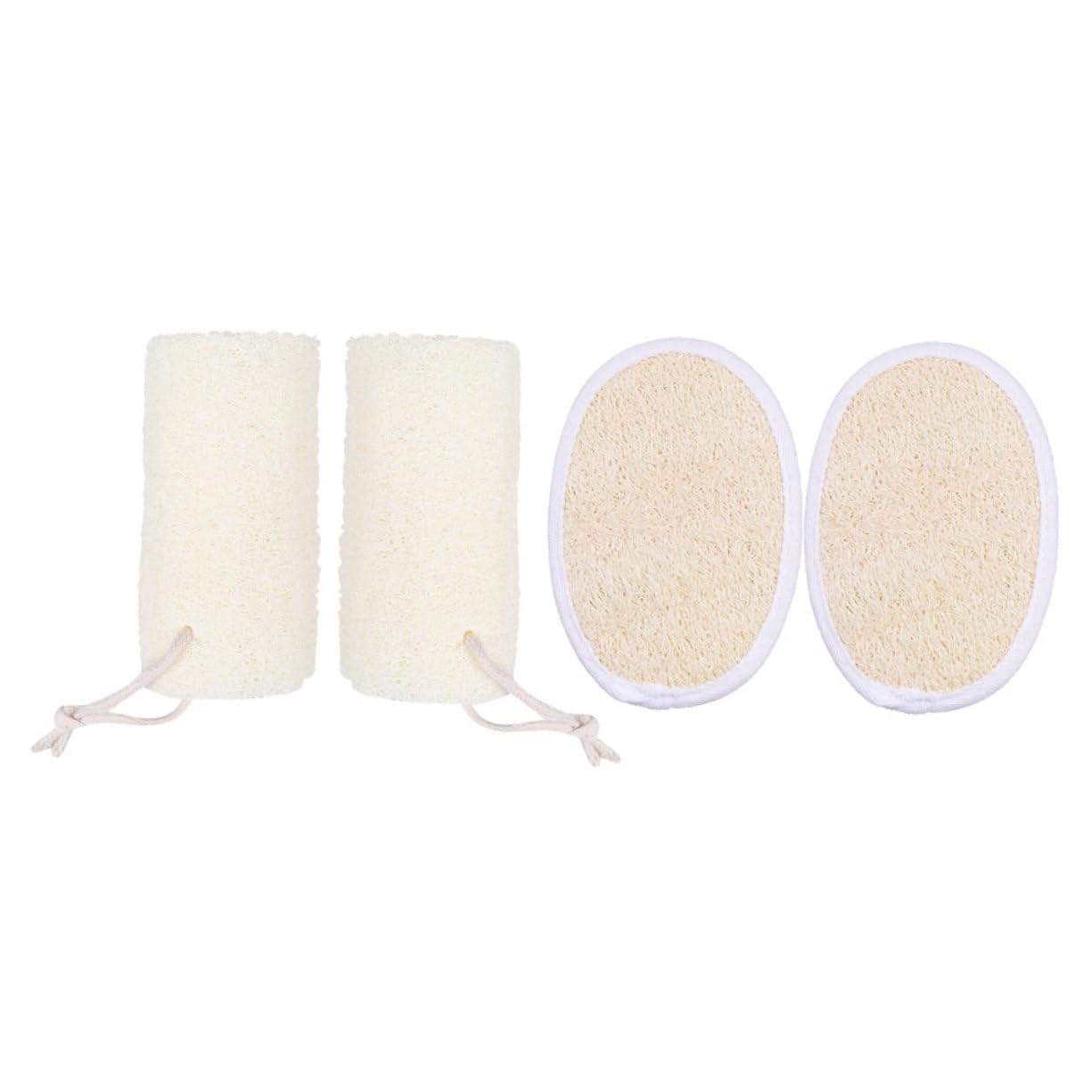 Housoutil 8piezas Esponjas Exfoliantes De De Cilíndricas Planas Para Ducha y Baño De Cuidado y Efectivas Para Exfoliación y Limpieza De