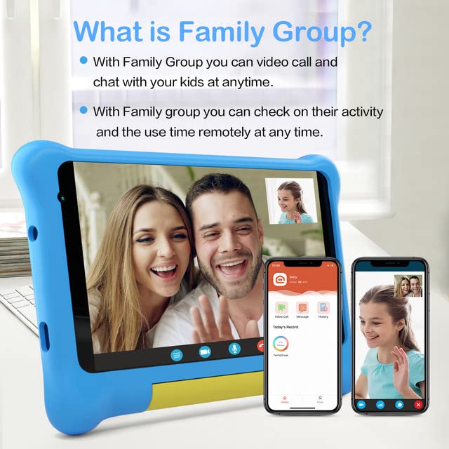 Kinder Tablet 7 Zoll Android 10 Go Quad Core 32GB 3500mAh, Tablet für Kinder mit Etui | Kindersicherung | WiFi | Bluetooth | Bildung |Unterhaltung (Blue) – Bild 6