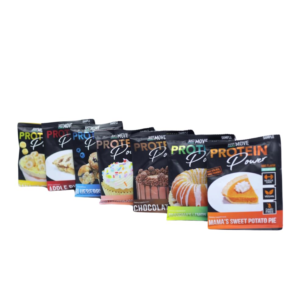 Just Move Blend de Proteínas Vegetais, Pacote com 7 Sabores, 1 unidade