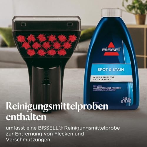 BISSELL SpotClean ProHeat, uređaj za čišćenje presvlaka, čistač tepiha s HeatWave tehnologijom, kompaktni usisavač, mokri usisavač za tepihe, presvlake, automobile i drugo, snažan motor od 330 W, 36988