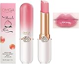 ピーチガール クリスタルカラーチェンジリップスティック フルーツフレーバーリップスティック ピーチ・アロエ・オレンジ・いちご・ぶどう・ブルーベリー 保湿・防水 しっとり長持ち 女の子にぴったりな口紅 保湿 3g(桃)