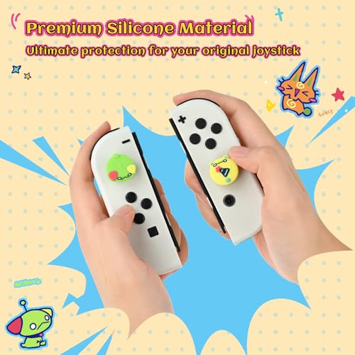 Image of GeekShare Joycon Thumb Grip Caps, Silicone Analog Cover Thumbstick Grips for Switch, Compatible with Nintendo Switch /OLED /Switch Lite, LAFI Legion