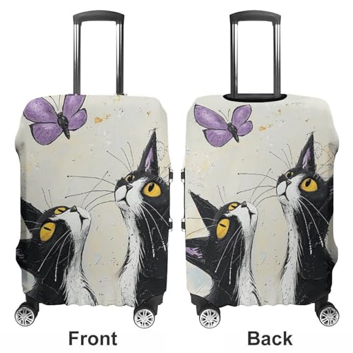 Travel Luggage Cover Elastic Suitcase Protector Anti-Scratch Washable Looking at The Cloud Luggage Sleeve Tsa Approved Carry on Covers Baggage Cover Fits 18-32 Inch Luggages3