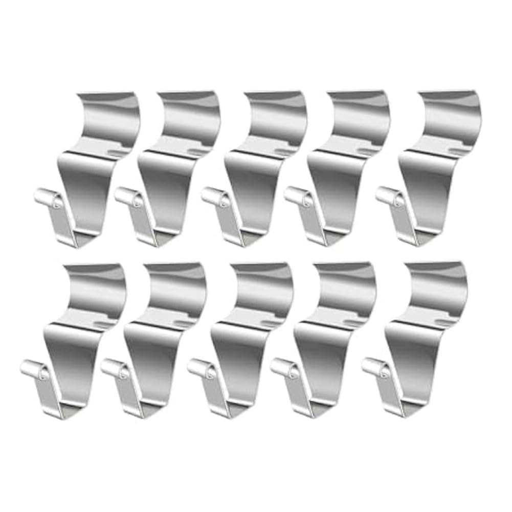 HUXOR Ganci per rivestimenti in vinile, senza foratura, ganci per esterni in acciaio inox per appendere decorazioni, cartelli per numero civico o luci, facili da installare e rimuovere, carico massimo