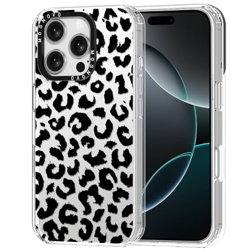 MOSNOVO Hülle für iPhone 16 Pro – Durchsichtige, schlanke, stoßfeste TPU+PC-Handyhülle, [6,6 Fuß Fallschutz/Anti-Abziehe...