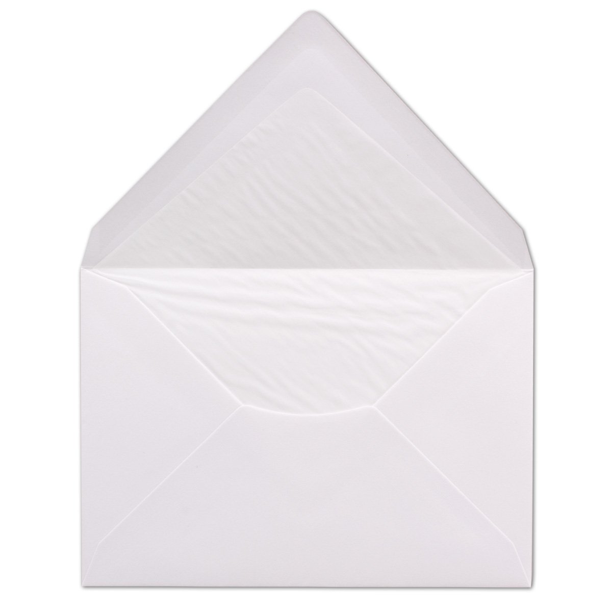 Glüxx-Agent 75 envelopes DIN C6 - White lined with white tissue paper - 11.4 x 16.2 cm - 100 g/m² wet-glue envelopes from your — image 1